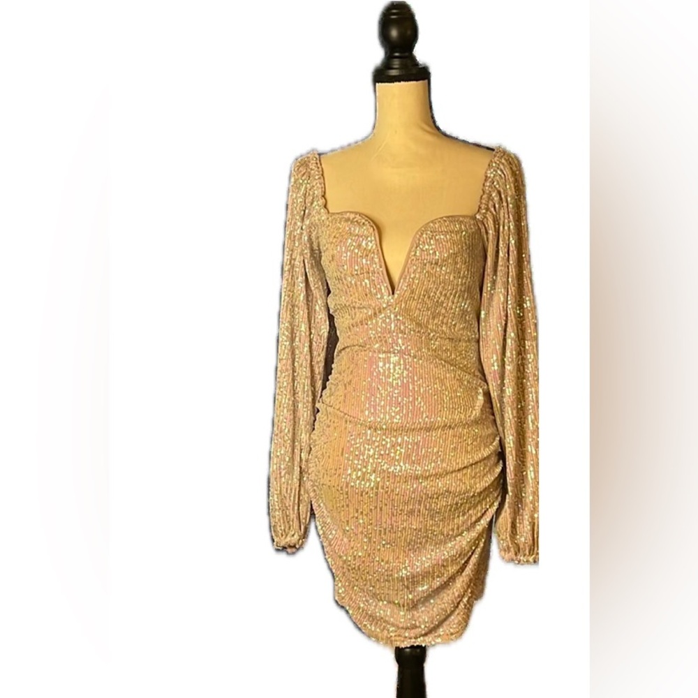 Shimmer Pink Cocktail Dress